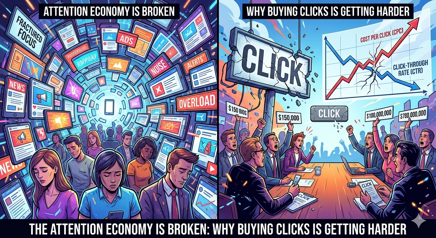 The Attention Economy Is Broken: Why Buying Clicks Is Getting Harder